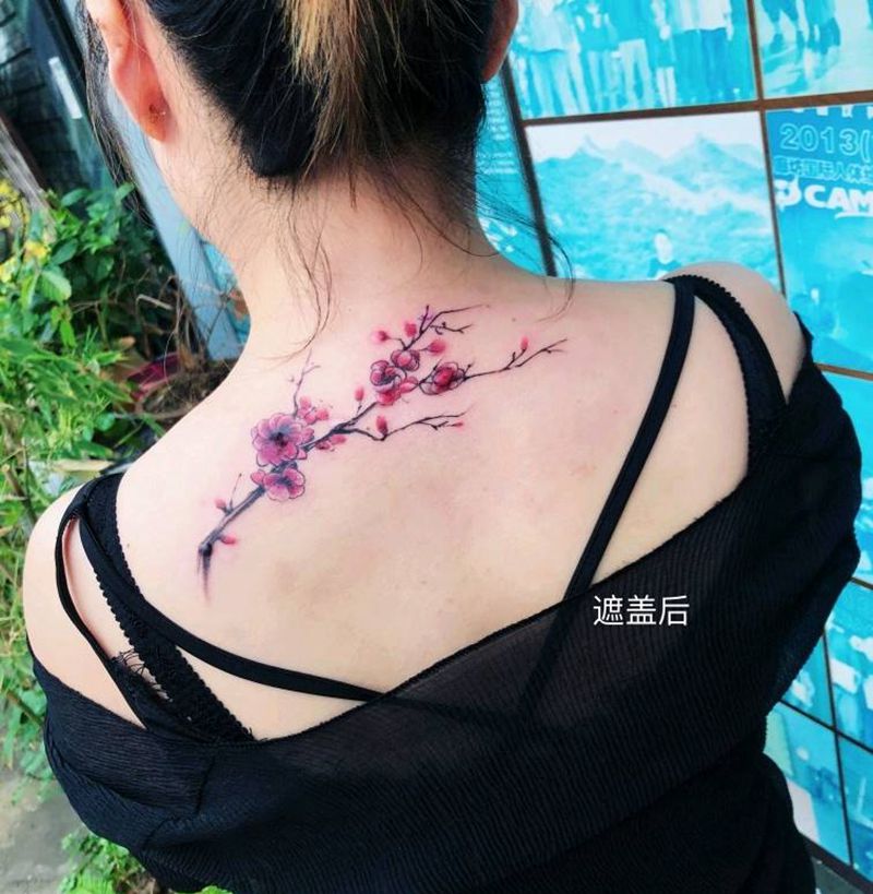 遮盖疤痕纹身纹身图片_背部纹身图案