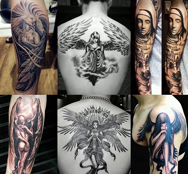 天使纹身图片