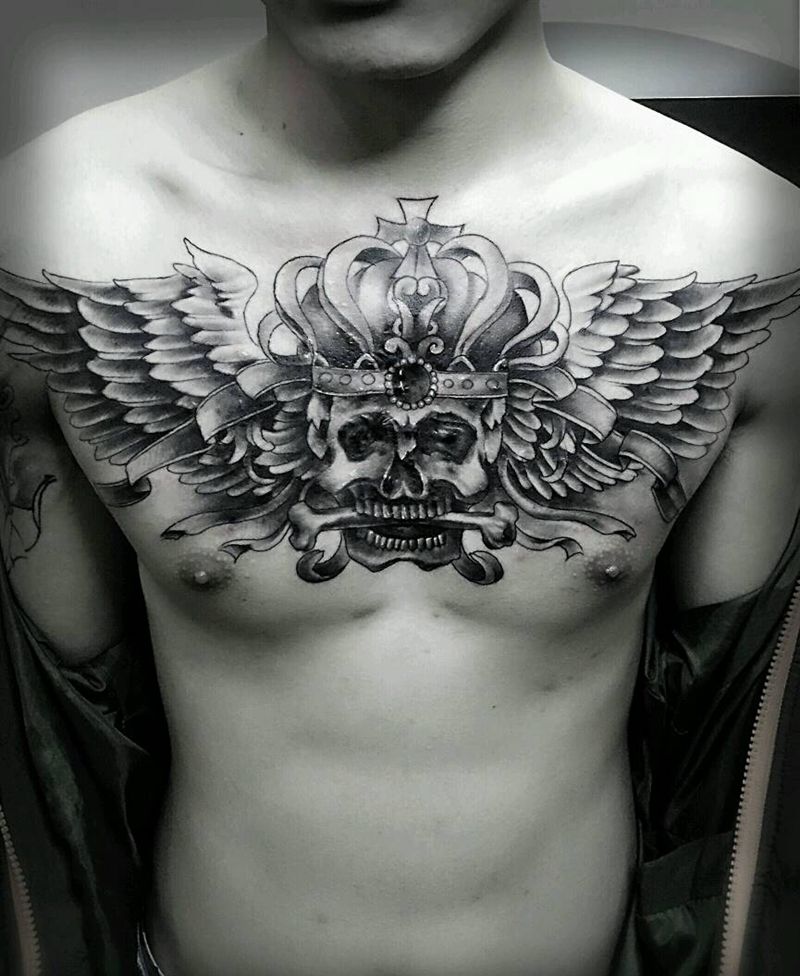 胸前纹身纹身图片