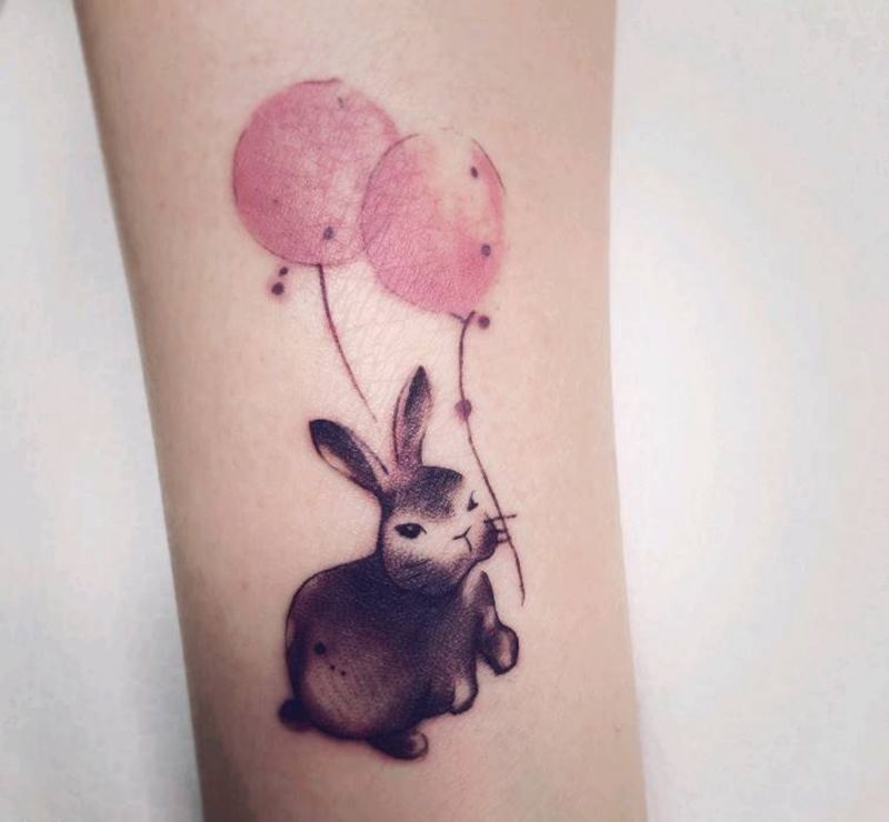 兔子纹身图片
