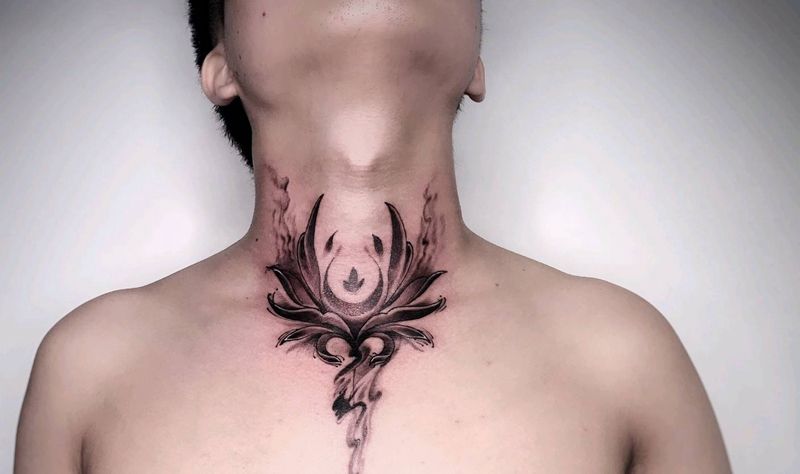 脖子纹身纹身图片_脖子纹身图案