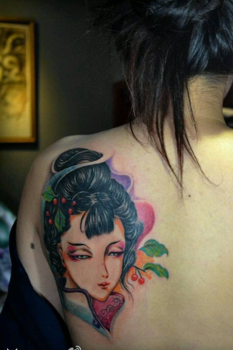 艺妓纹身纹身图片