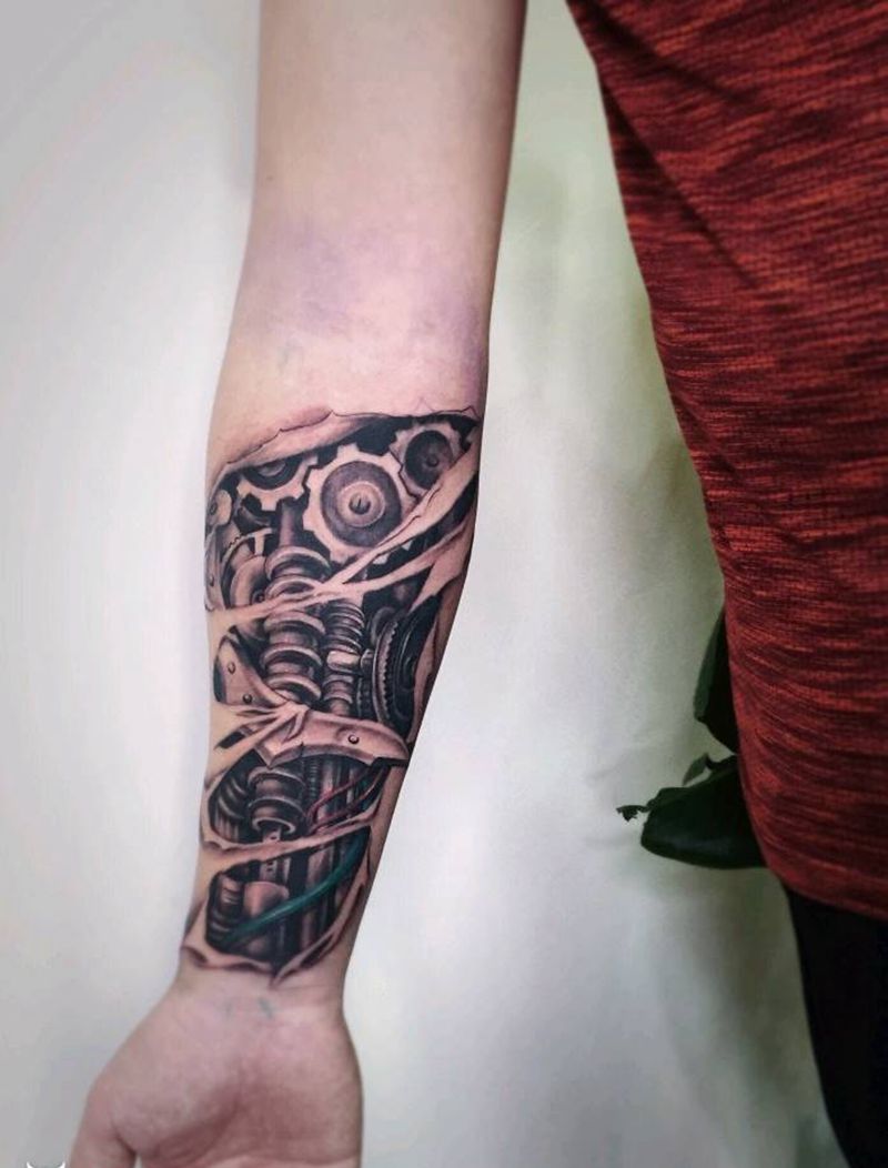 机械臂纹身图片