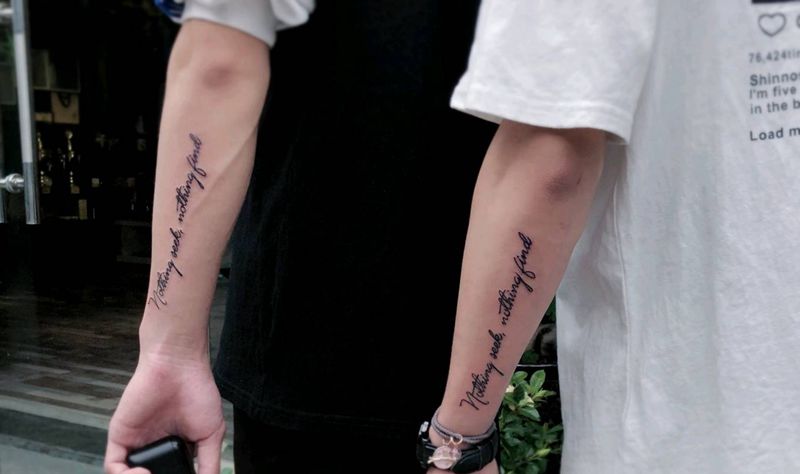 情侣纹身纹身图片_手臂字母纹身图案