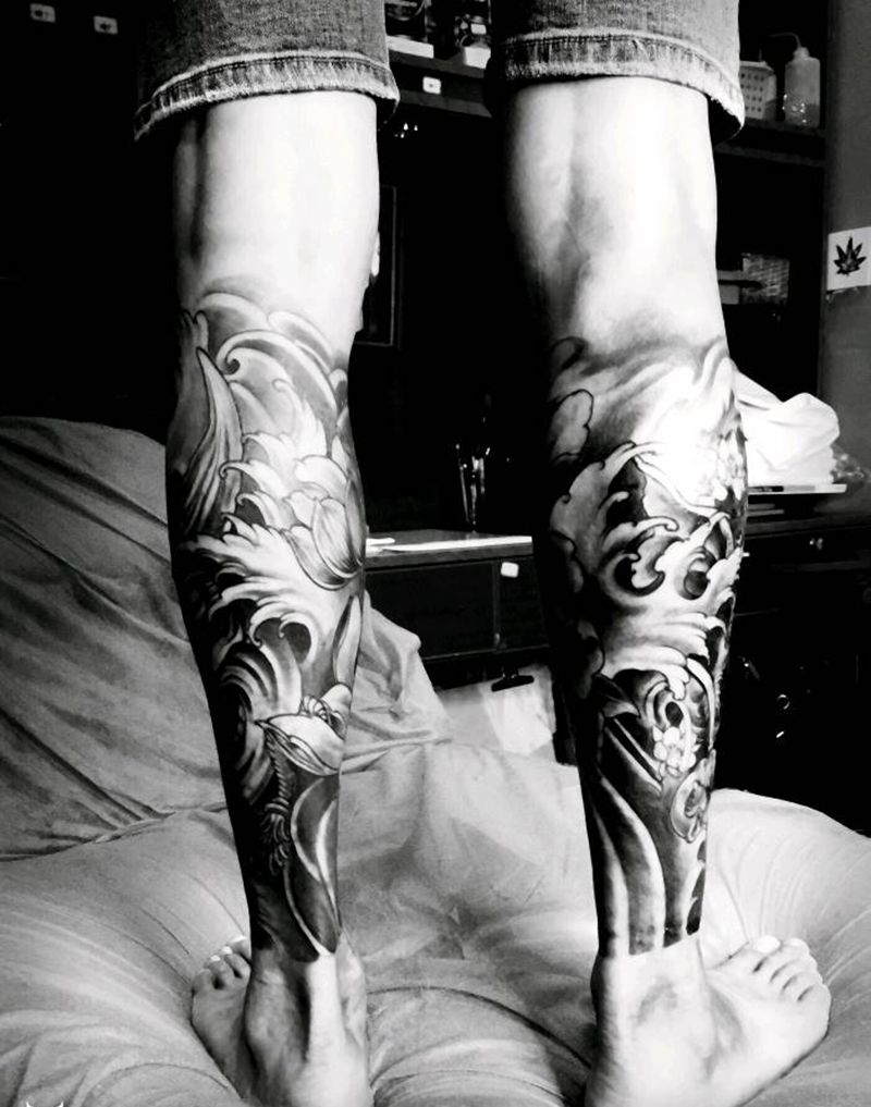 包小腿纹身纹身图片