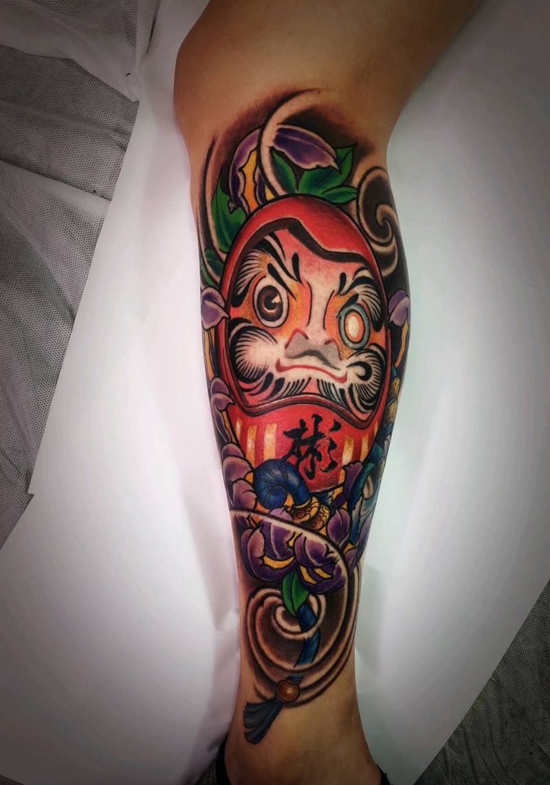 小腿纹身纹身图片_腿部纹身图案