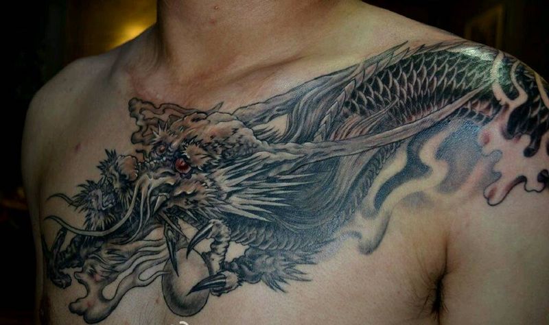 过肩龙纹身纹身图片