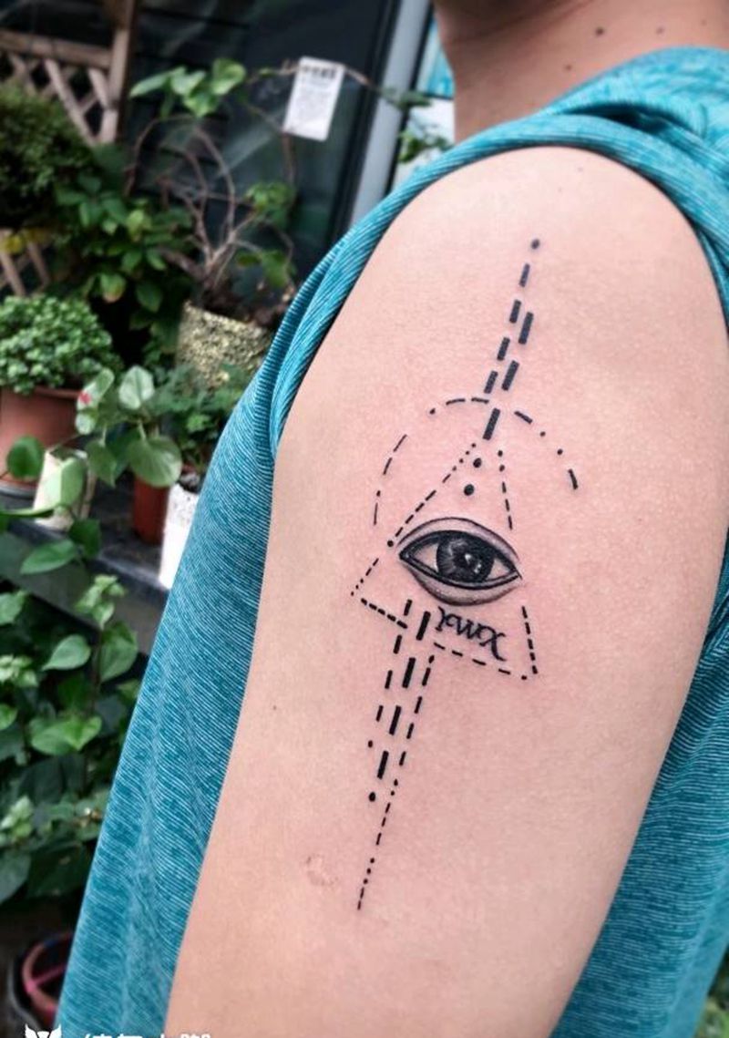 眼纹身图片_手臂纹身图案