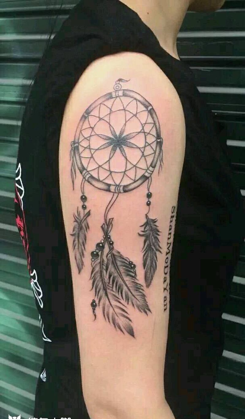 捕梦网纹身图片