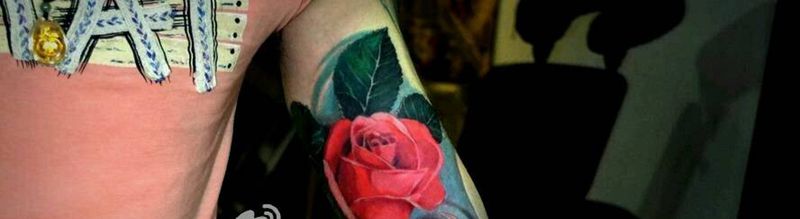 玫瑰花纹身图片