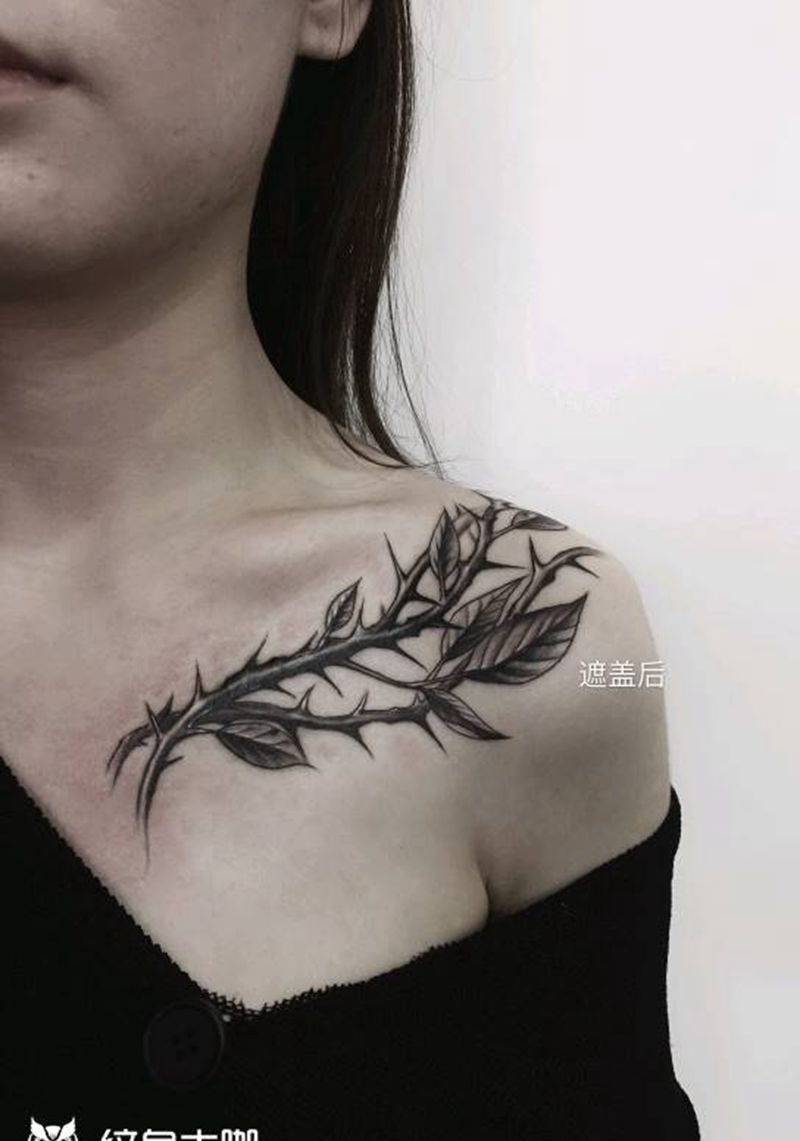 遮盖纹身纹身图片_肩部纹身图案