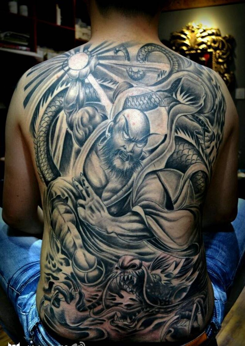 满背纹身纹身图片