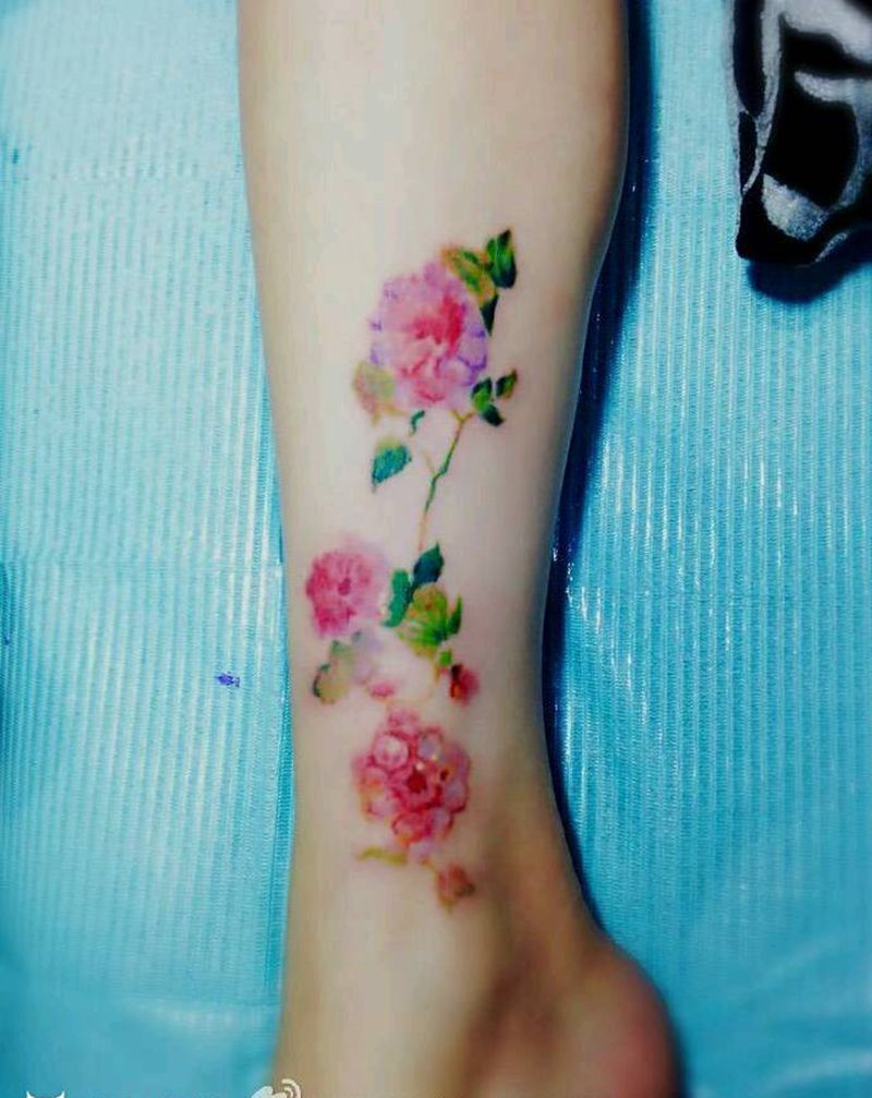 玫瑰花纹身图片