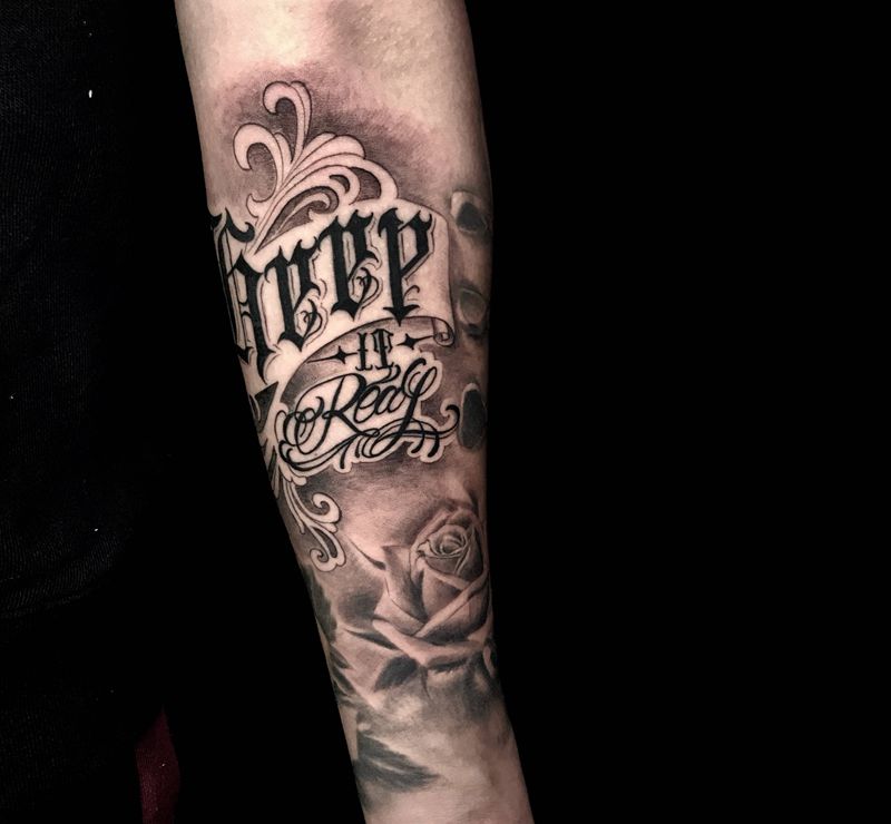 小花臂纹身图片