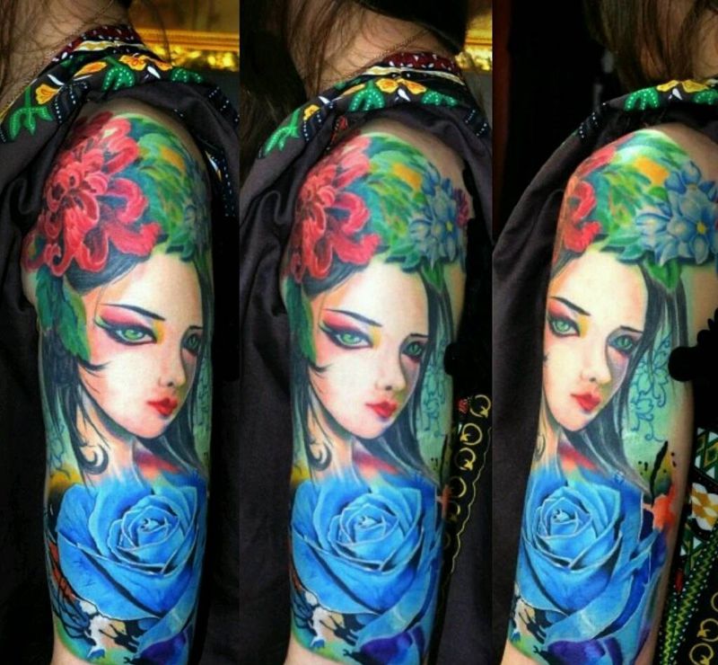 花臂纹身图片