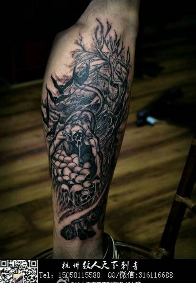 腿部纹身纹身图片