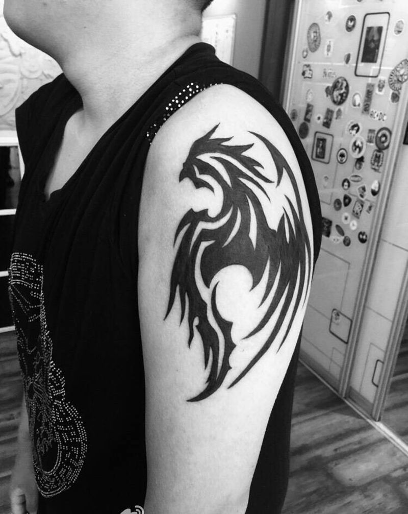 抽象龙纹身图片