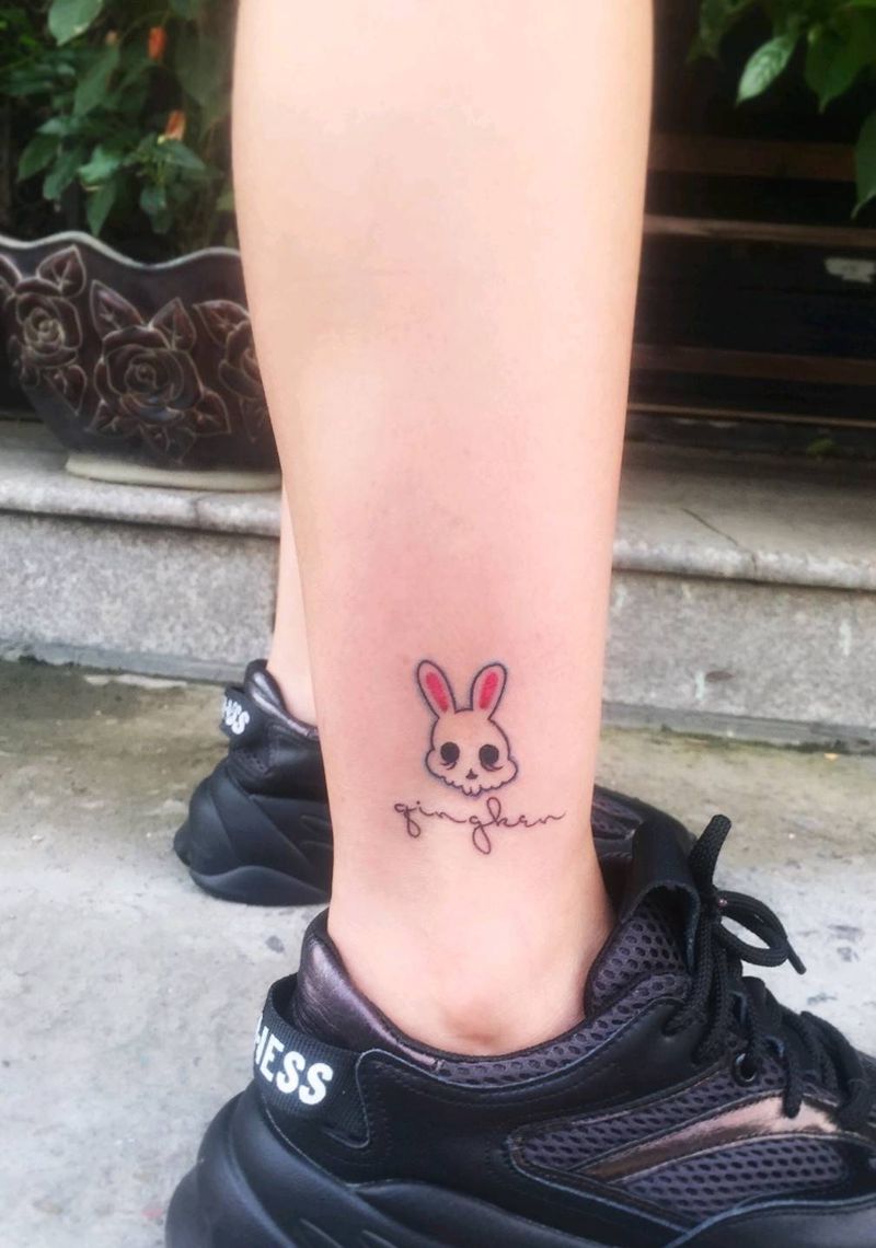 脚踝纹身纹身图片_腿部纹身图案