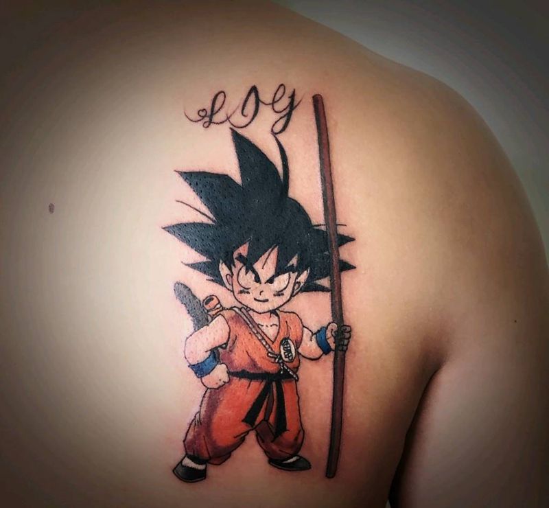 孙悟空纹身图片_肩部新传统孙悟空纹身图案