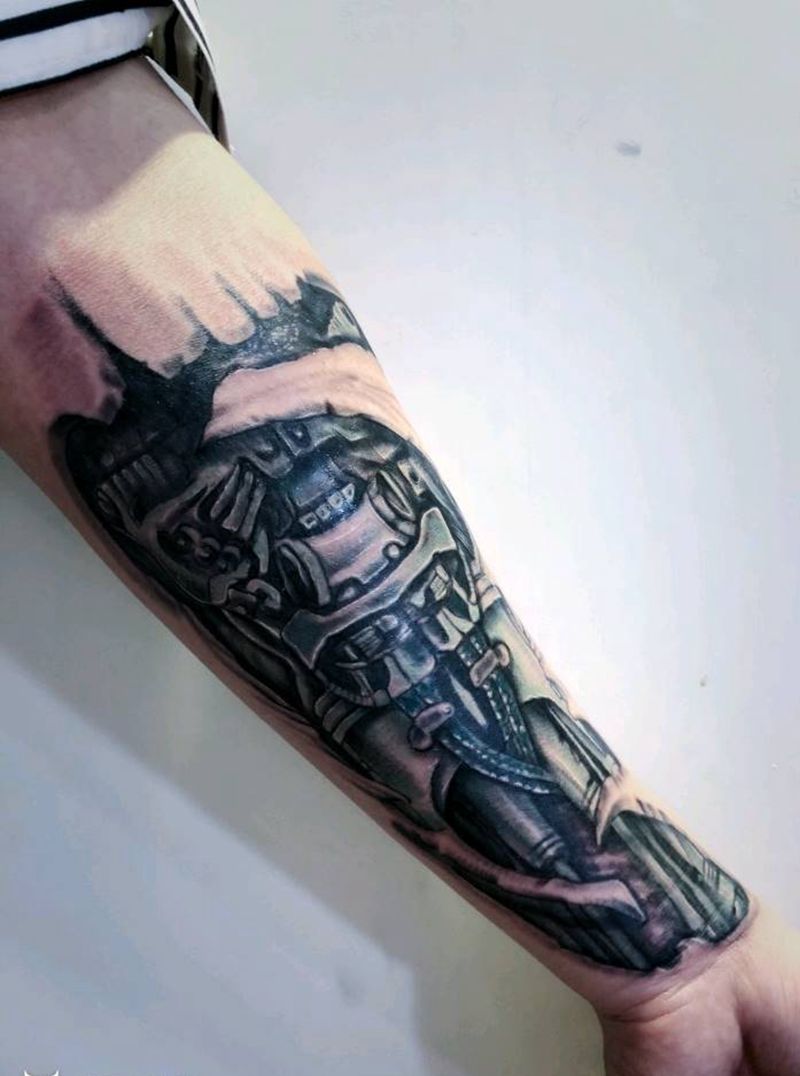 机械臂纹身图片