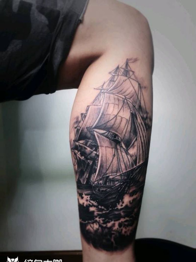 一帆风顺纹身图片