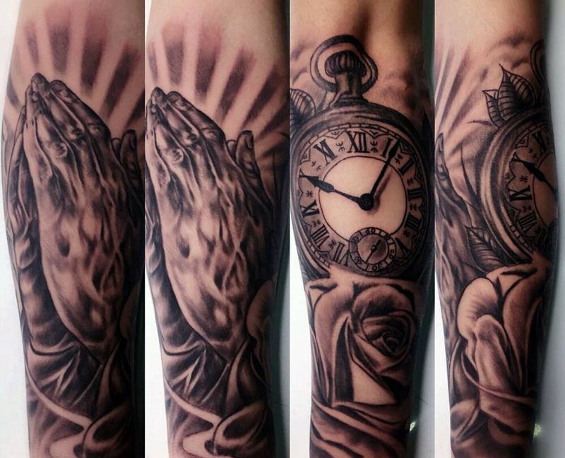 祈祷之手纹身图片