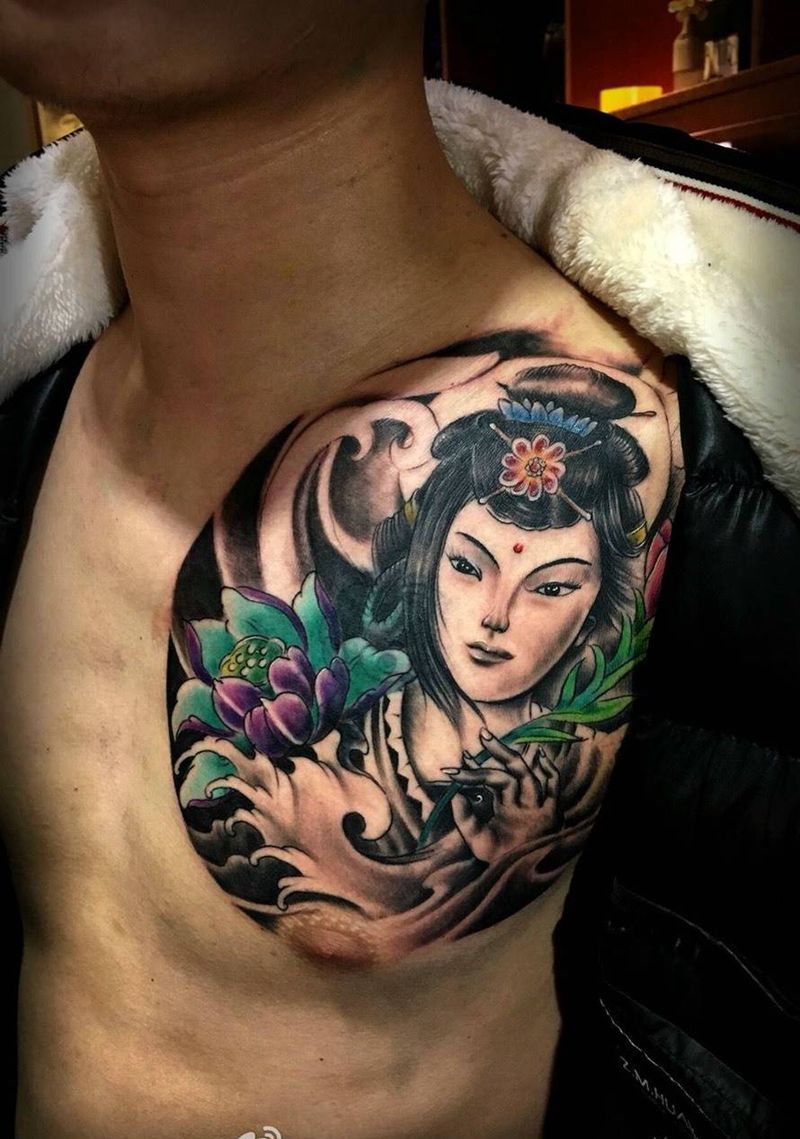 古代美女纹身图片