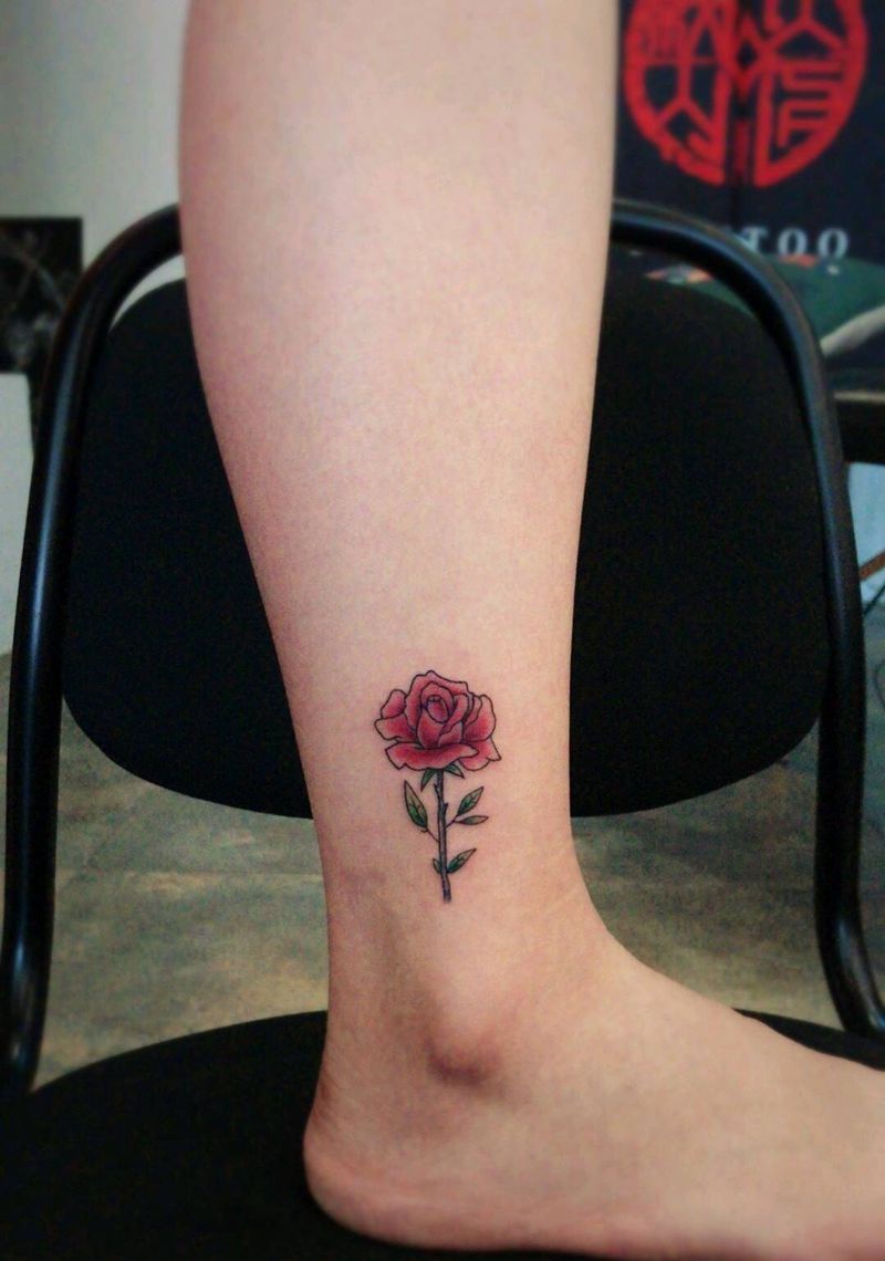 脚踝纹身纹身图片_脚部脚踝纹身图案