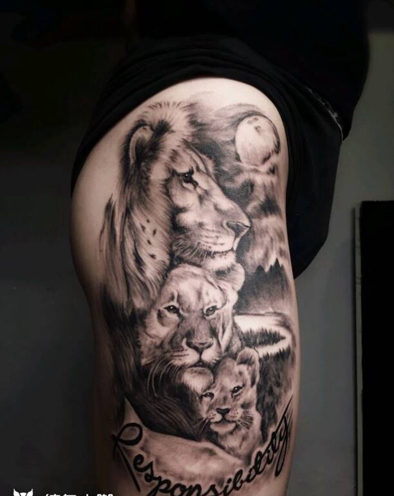 狮子纹身纹身图片