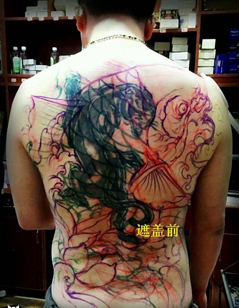 遮盖纹身  满背纹身纹身图片