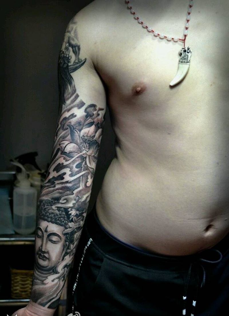 般若与佛纹身图片