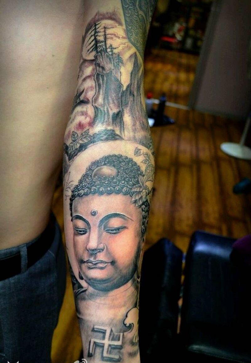 佛纹身图片