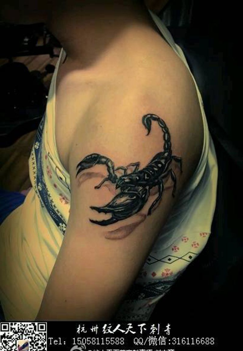 蝎子纹身图片