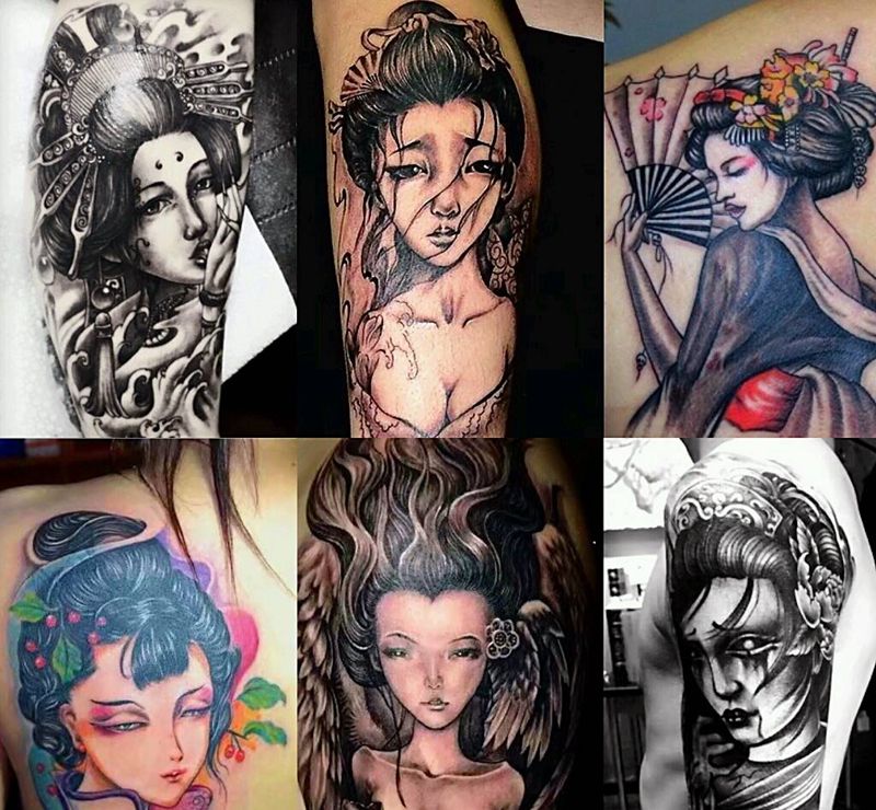 艺妓纹身纹身图片
