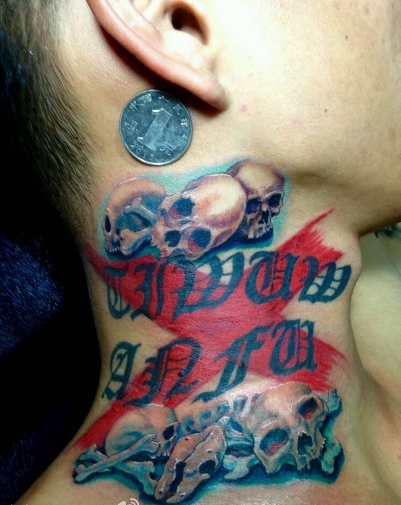 骷髅   school纹身图片