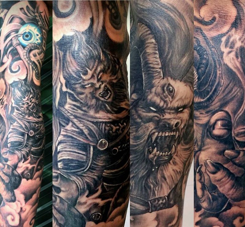 牛魔王纹身图片