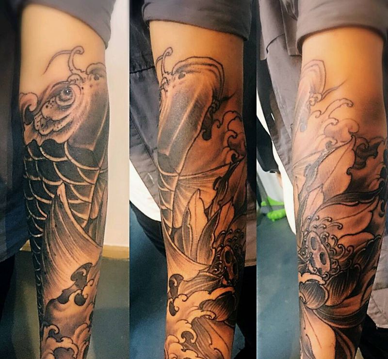 第一张遮盖后，第二张遮盖前纹身图片