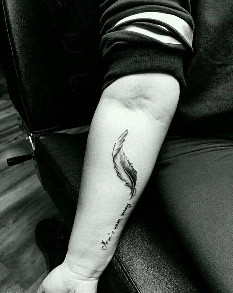 羽毛纹身图片