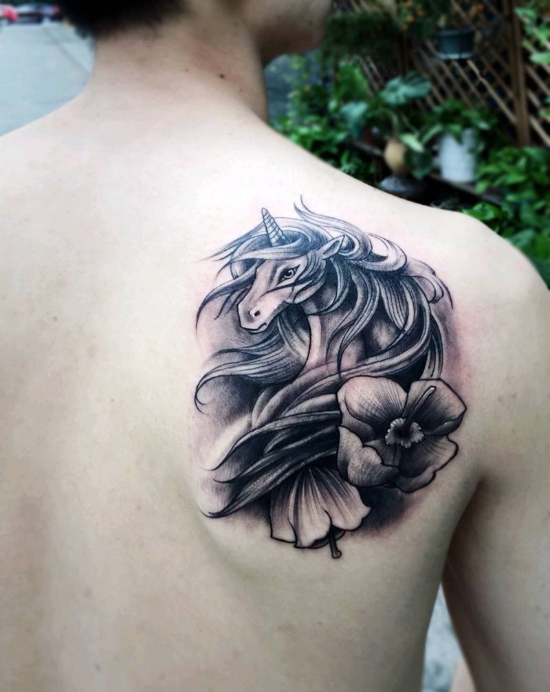 独角兽纹身图片