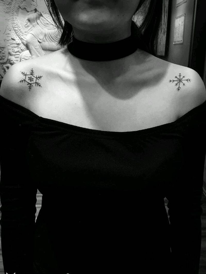 雪花纹身图片