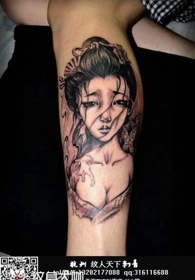 艺妓纹身图片