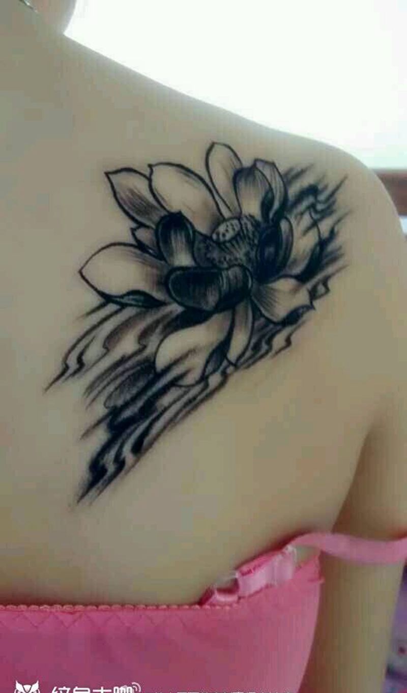莲纹身图片
