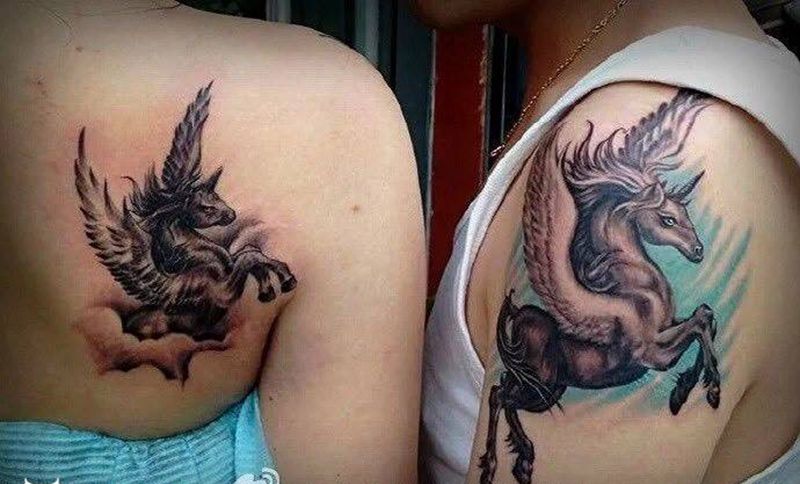 独角兽纹身图片