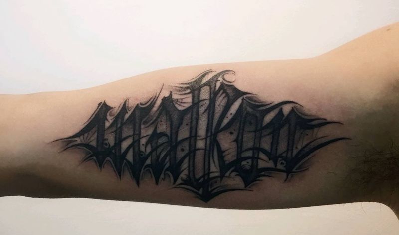 花体字纹身图片