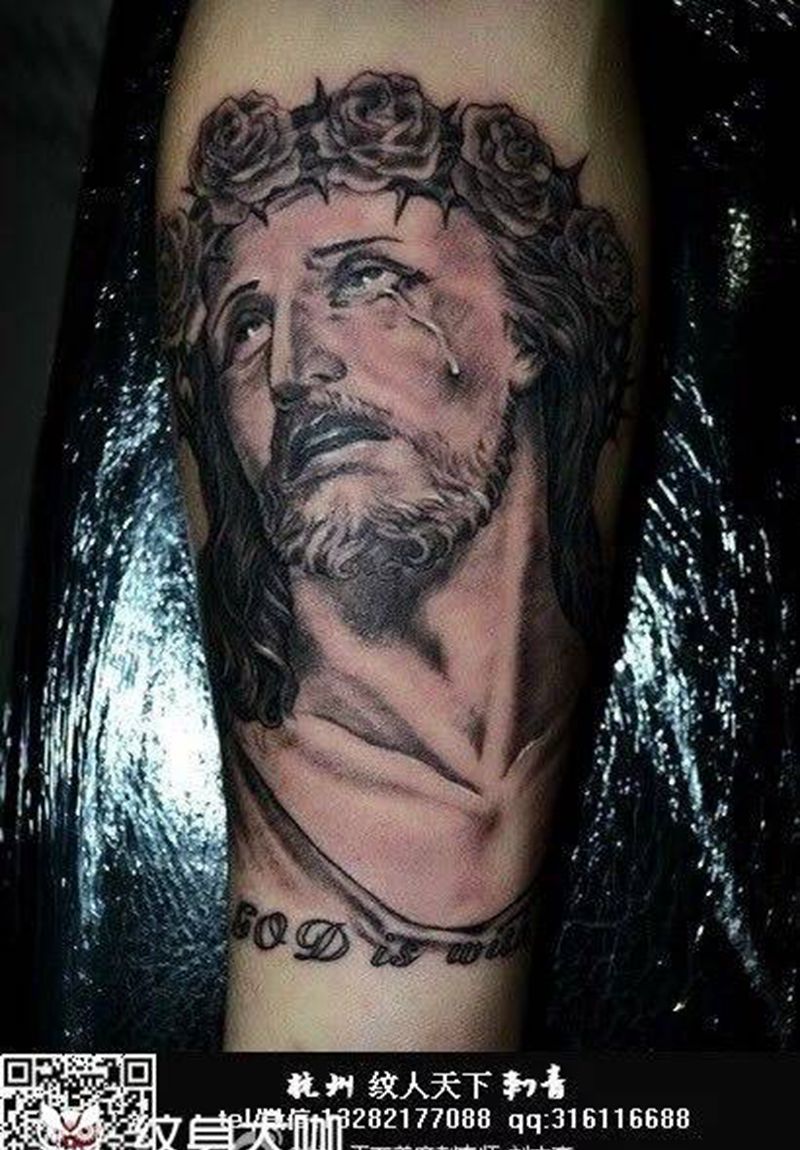 耶稣纹身图片