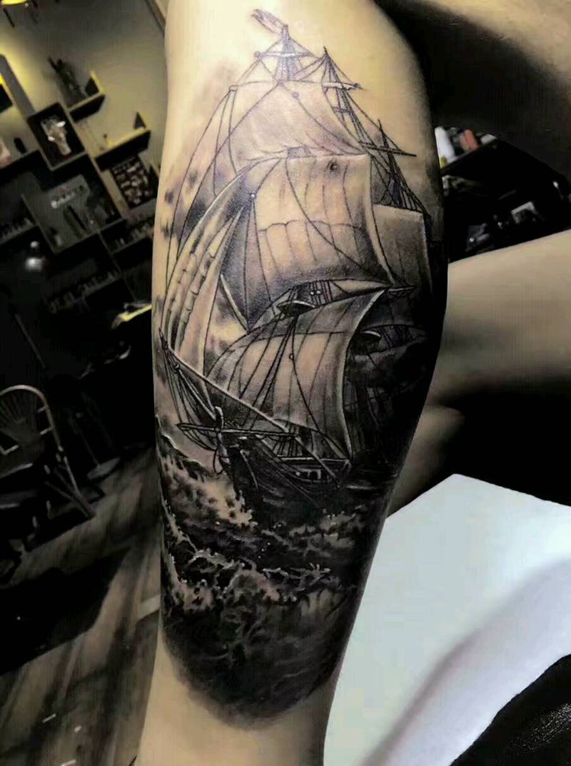 一帆风顺纹身图片