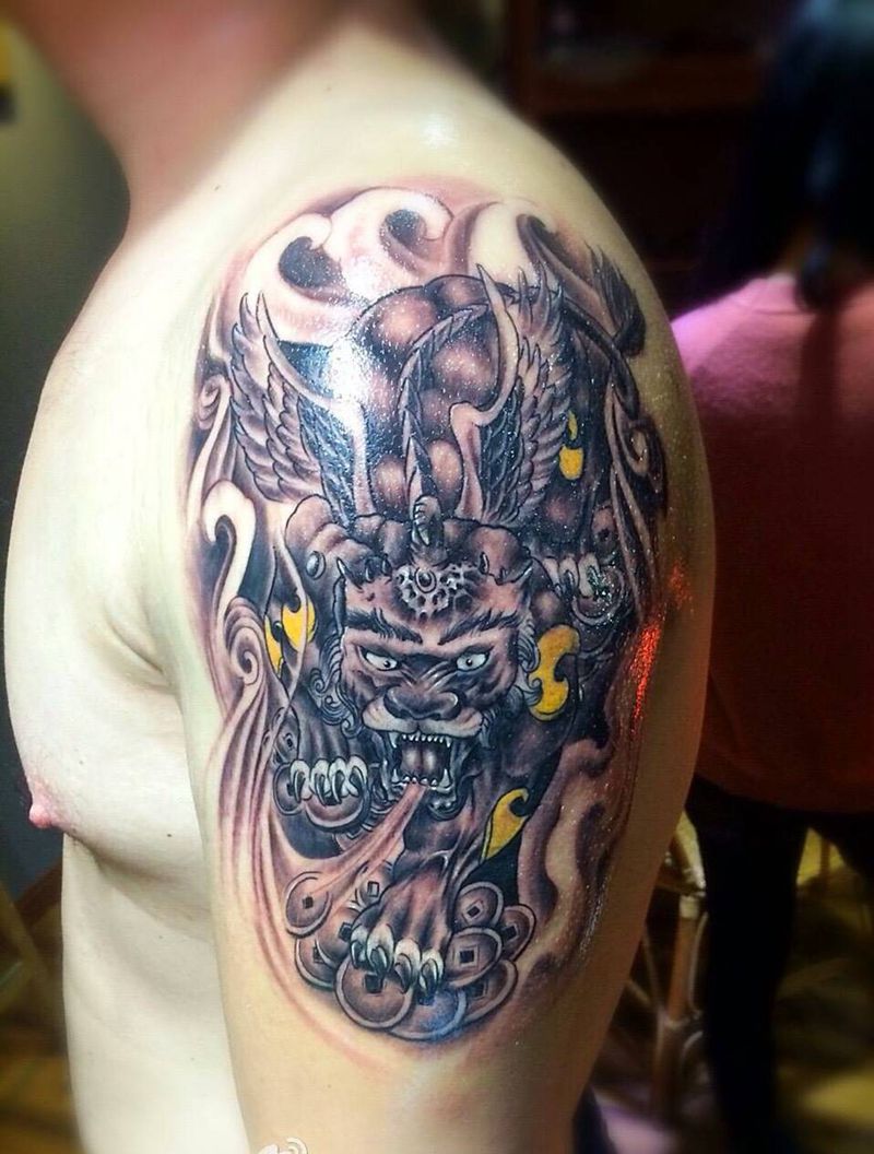 招财貔貅纹身图片