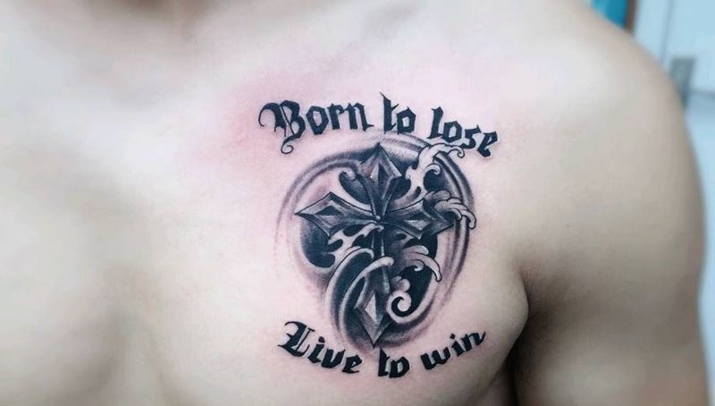 胸前纹身纹身图片