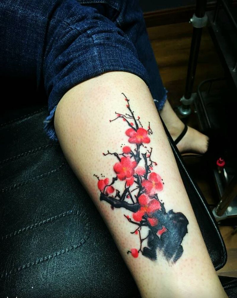 梅花纹身    遮盖纹身纹身图片