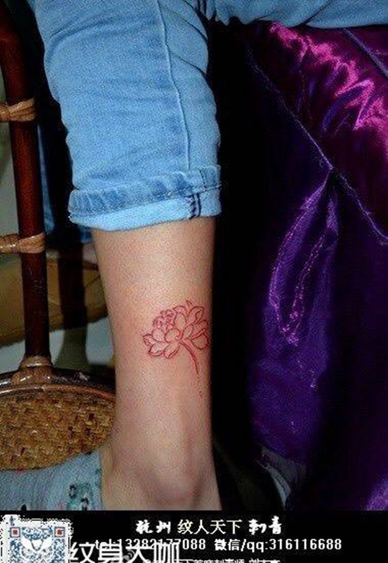 莲纹身图片